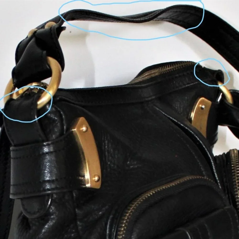 B. Makowsky Black Pebbled Leather Shoulder Bag - Picture 8 of 8